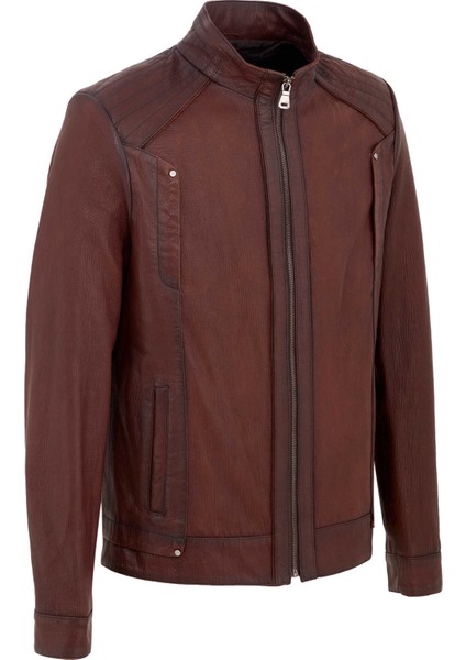 Kahve Hakiki Deri Erkek Hakiki Deri Mont - E23BDM310454-R4W fiyatları