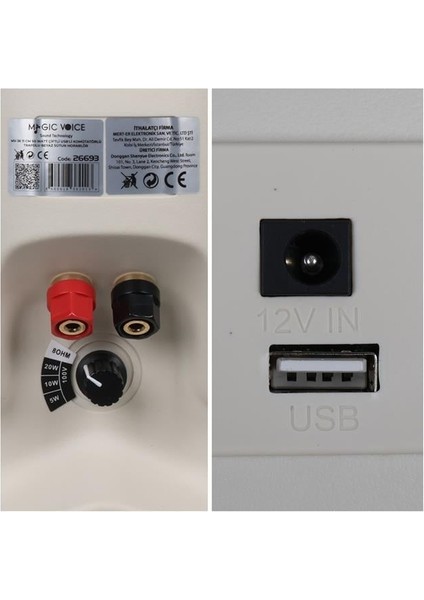 Mv-36 11 cm 50 Watt Komütatörlü Hat Trafolu Krem Beyaz Sütun Hoparlör (2'li Takım) fırsatları