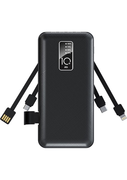 10.000 Mah Kendinden Kablolu Powerbank Hızlı Şarj Telefon Standlı Göstergeli Taşınabilir Şarj Cihazı fırsatları