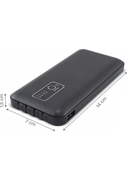 10.000 Mah Kendinden Kablolu Powerbank Hızlı Şarj Telefon Standlı Göstergeli Taşınabilir Şarj Cihazı