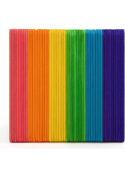 Ahşap Ince Dil Çubuğu Renkli