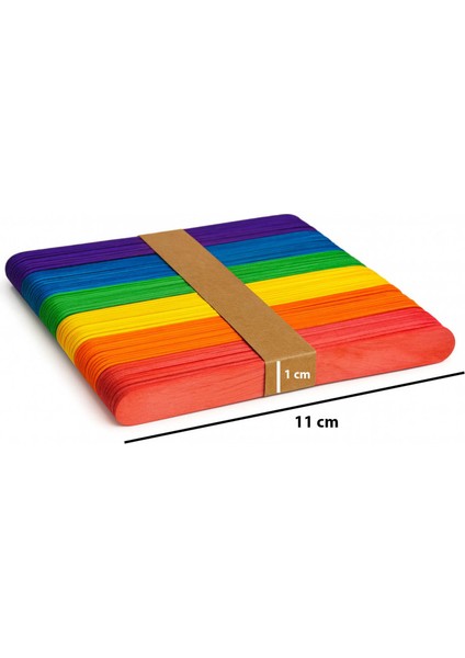Ahşap Ince Dil Çubuğu Renkli fiyatları