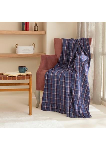 Flanel Throw Tv Battaniyesi Mavi/lacivert