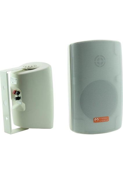 Mv-38 Beyaz 11 cm Trafolu 40 Watt Sütun Hoparlör 2'li Takım