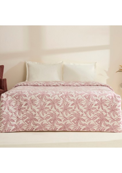 Layla Çift Kişilik Akrilik Battaniye Mürdüm