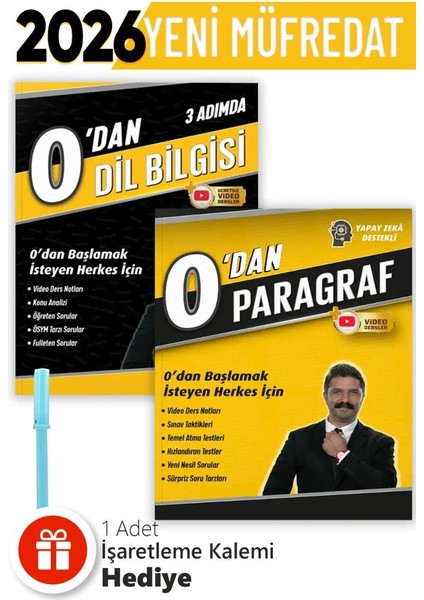0'dan Dil Bilgisi ve 0'dan Paragraf + Hediyeli