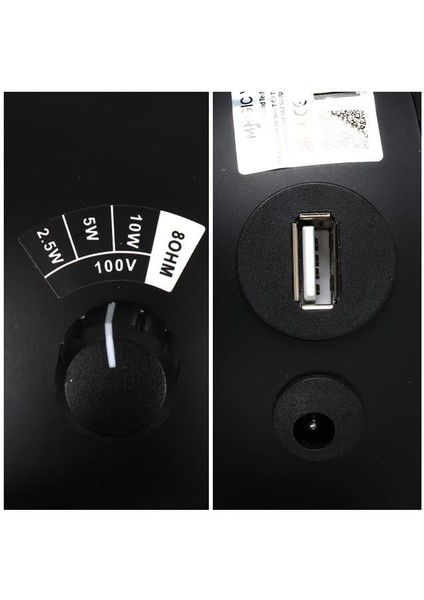 Mv-13 7.5 cm 20 Watt Komütatörlü Hat Trafolu Siyah Sütun Sarkık Hoparlör (2'li Takım) fırsatları