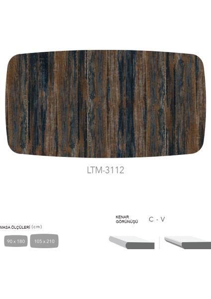 Cdf Masa Tablası 90X180 - DCLTM3112