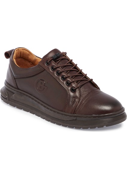 Kahve Deri Erkek Sneaker - E25S1AY57449-A24