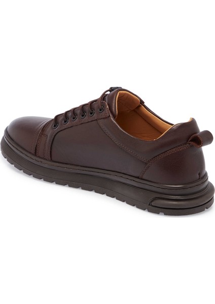 Kahve Deri Erkek Sneaker - E25S1AY57449-A24 fiyatları