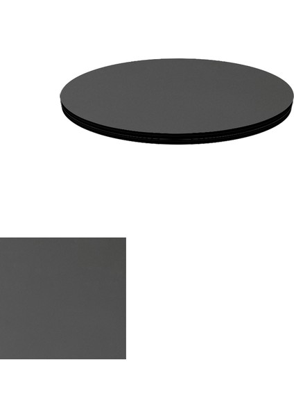 Kompakt Laminat Masa Tablası (60 cm Yuvarlak) - Antrasit Gri