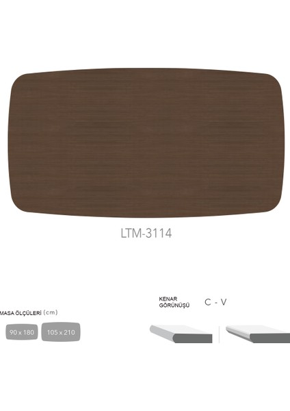 Cdf Masa Tablası 90X180 - DCLTM3114