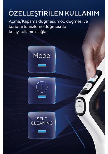 Islak & Kuru Şarjlı Kablosuz Dikey Süpürge Hwdvc-01