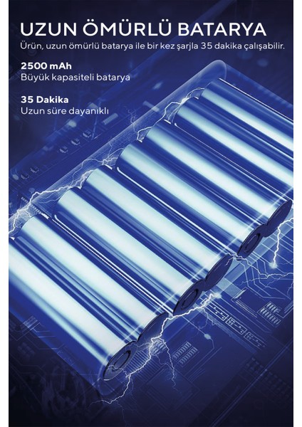 Islak & Kuru Şarjlı Kablosuz Dikey Süpürge Hwdvc-01