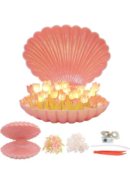 LED Işıklı Kendin Yap Deniz Kabuğu Tasarımlı Lale Lamba fiyatları