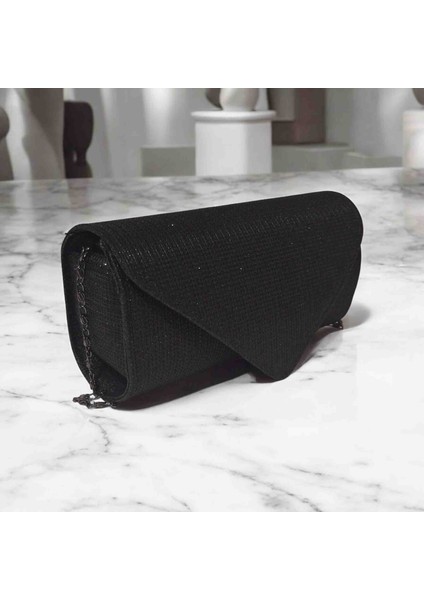 Shyne Kadın Taş Görünümlü Parıltılı Zincir Askılı Siyah Abiye Çanta fiyatları