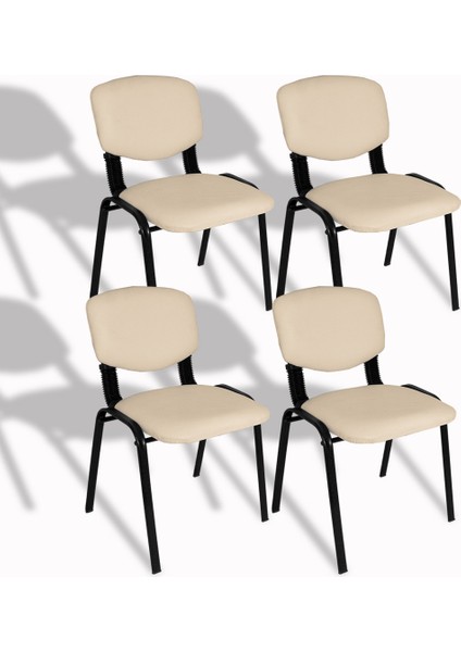 Form Ofis ve Toplantı Sandalyesi (4 Adet) - Krem