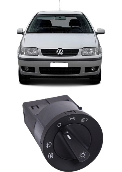 Vw Volkswagen Polo Dürbün Göğüs 2000-2002 Uyumlu Ön Arka Sisli Far Açma Düğmesi Anahtarı 1C0941531