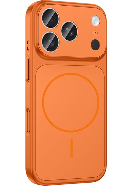iPhone 17 Pro Max Kılıf Sah M-Safe Şarj Özellikli Kamera Korumalı Formen Kapak - Turuncu indirimleri