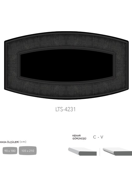 Cdf Masa Tablası 90X180 - DCLTM4231