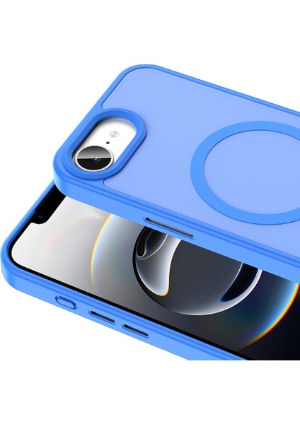 iPhone 16E Kılıf M-Safe Şarj Özellikli Mat Arka Yüzey Sah Sio Kapak - Kahverengi