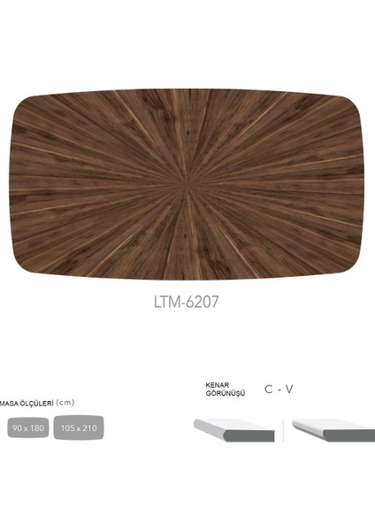 Cdf Masa Tablası 105X210 - DCLTM6207