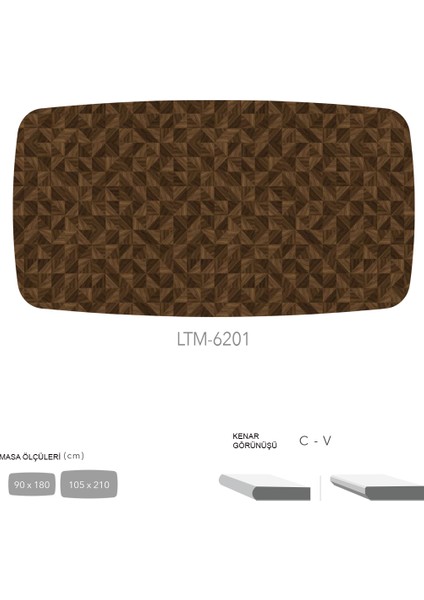 Cdf Masa Tablası 90X180 - DCLTM6201