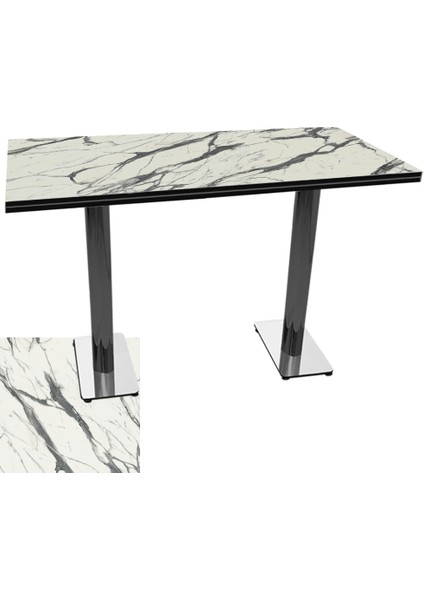 Karanfil Kompakt Laminat Masa 70X120 - Afyon Marble