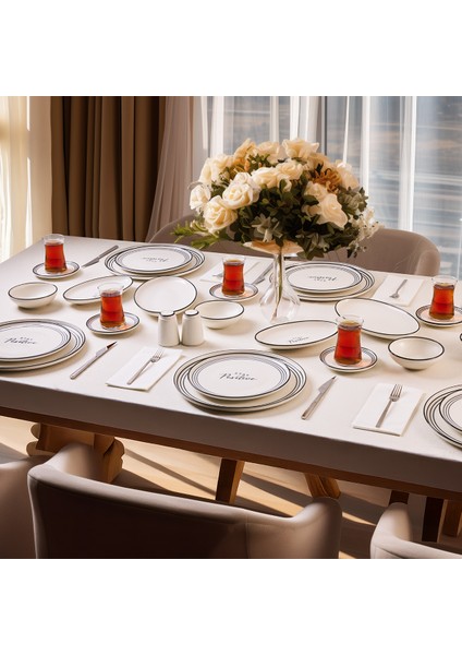 Stay Positive 34 Parça 6 Kişilik Kahvaltı Takımı