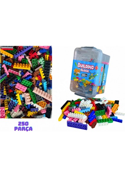 250 Parça Yapı Inşaat Blokları Kaliteli Kırılmaz Malzeme Yerli Üretim Building Blocks