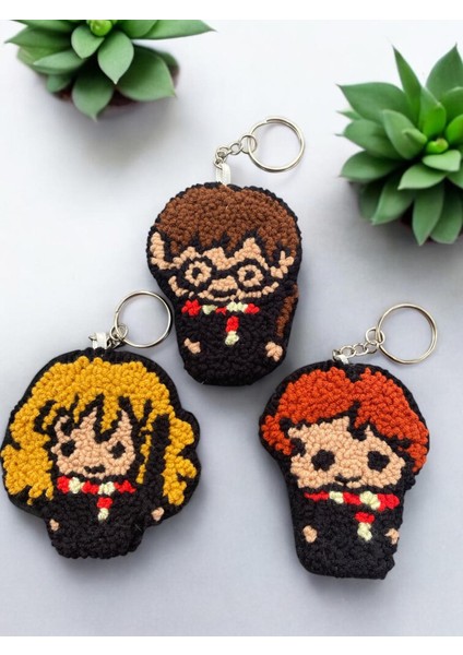 Harry Potter Karakterleri Çanta Süsü Anahtarlık/punch Anahtarlık El Işi