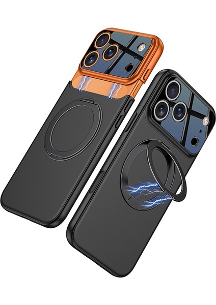 Apple iPhone 17 Pro Kılıf M-Safe Şarj Özellikli 360 Derece Standlı Çift Parçalı Torino Kapak modelleri