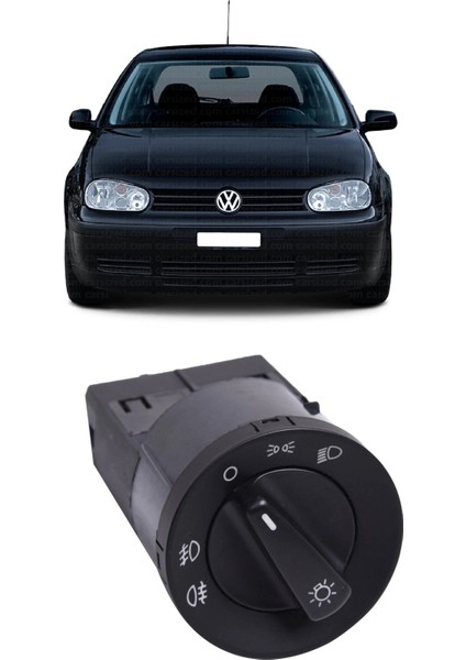 Vw Volkswagen Golf 4 Mk4 1998-2004 Uyumlu Ön Arka Sisli Far Açma Düğmesi Anahtarı 1C0941531