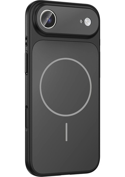 iPhone 17 Air Kılıf Sah M-Safe Şarj Özellikli Kamera Korumalı Formen Kapak - Siyah modelleri