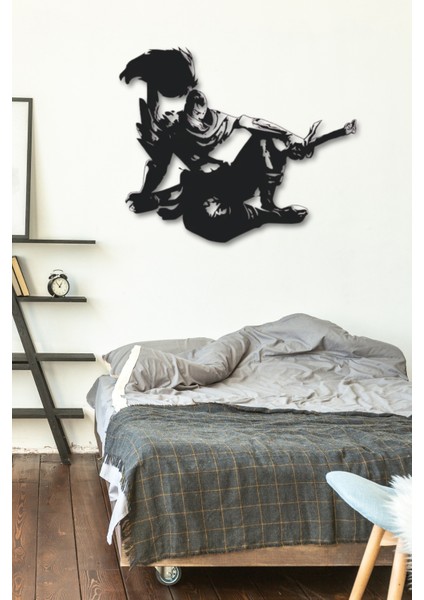 Anime Oyun Savaşçı Metal Duvar Dekoru Dekoratif Duvar Tablosu