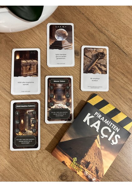 Piramitten Kaçış Zeka Beceri Bulmaca Kart Oyunu 39 Adet Kart modelleri
