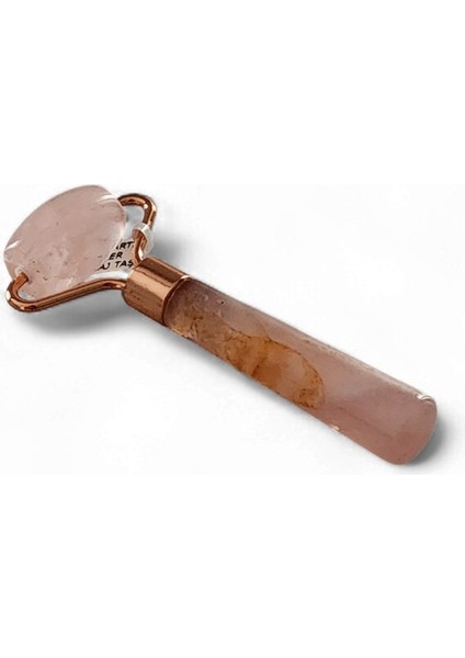 Pembe Quartz Mini Roller Masaj Taşı