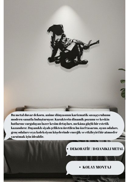 Anime Oyun Savaşçı Metal Duvar Dekoru Dekoratif Duvar Tablosu indirimleri