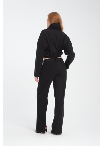 Selanik Kumaş Yırtmaçlı Paça Detaylı Kadın Pantolon fiyatları