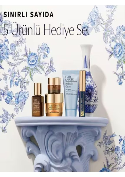 Cilt Bakım Seti 5 Li Serum, Göz Kremi ,temizleme Köpüğü,mascara,nemlendirici