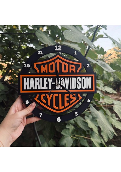 3D Harley-Davidson Duvar Saati