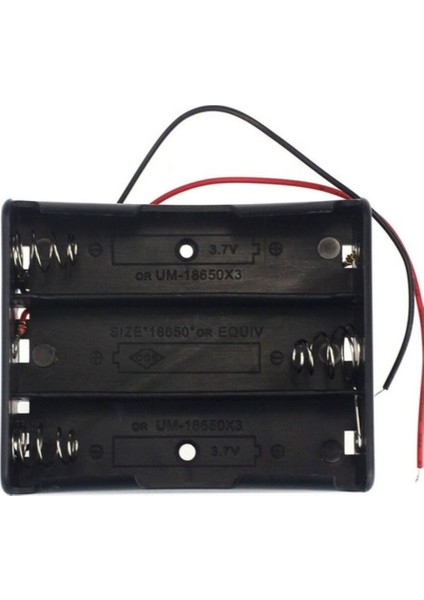 3lü 18650 Üçlü Lityum Iyon 3 Kanal Kablolu Pil Yuvası -1 Adet fiyatları