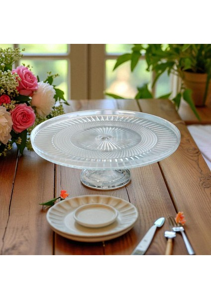 Cam Ayaklı Sunumluk Tabakları - 28 cm fiyatları