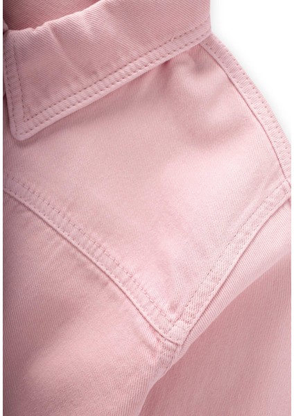 Tek Cepli Gabardin Gömlek 2-7 Yaş Pembe modelleri