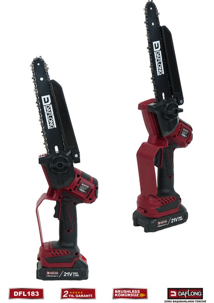 Pro 2.1 M Teloskopik Uzatma Dijital Gösterge Otomatik Yağlama Dal Budama Çift Pala DFL-183 modelleri