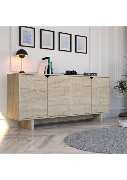 Turan Konsol Traverten 180 cm Yemek Odası, Ofis Salon Ünite fiyatları