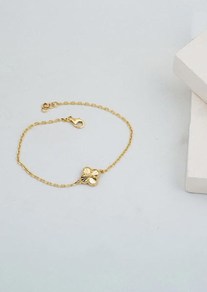 Yoncalı Sarı Altın Zarif Bileklik modelleri