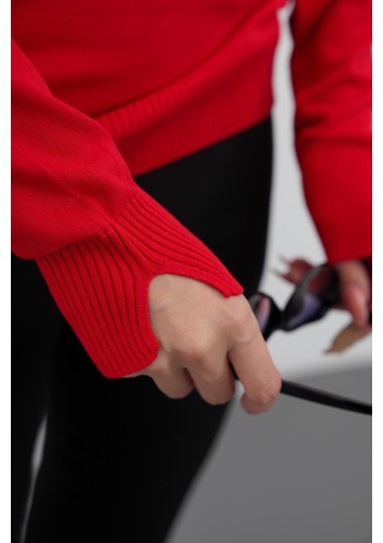 Yarım Balıkçı Yaka Triko-Kırmızı fırsatları