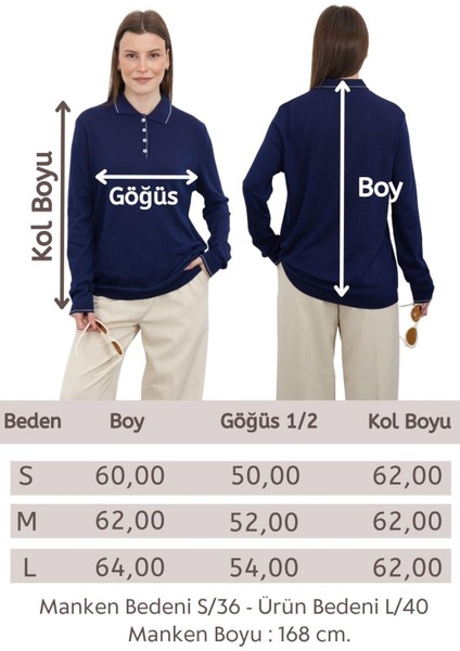 Polo Yaka Düğmeli Triko-Lacivert indirimleri