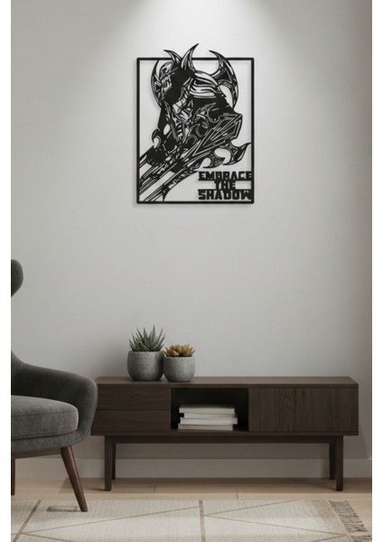 Embrace The Shadow Yazılı Metal Duvar Dekoru Siyah Dekoratif Duvar Tablosu fırsatları